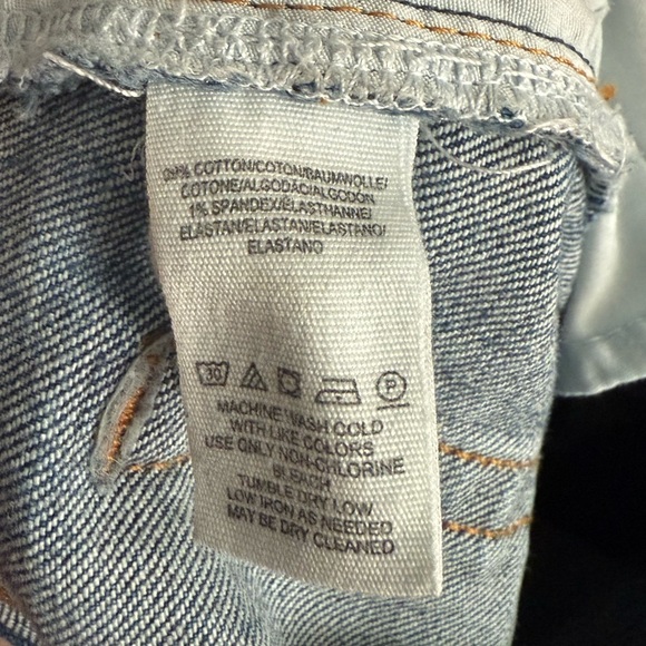 Free People Stella High Waisted Raw Hem Skinny Denim Jeans Size 29 Button Fly - Picture 8 of 8